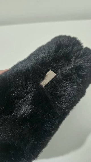 Cartera de Fiesta Negra de Pelo
