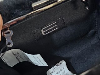 Cartera de Fiesta Negra de Pelo