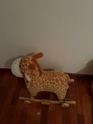 Jirafa balancín infantil 2 en 1 con ruedas