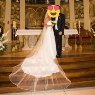 Vestido de Novia Alba Moda T.34 + Velo de Regalo