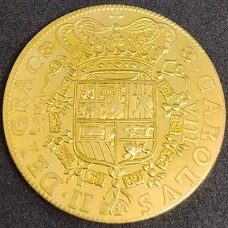 🇪🇦 MONEDA 8 ESCUDOS CARLOS III 1699 CECA SEVILLA