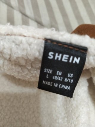 Chaleco con borreguito de Shein, Talla L