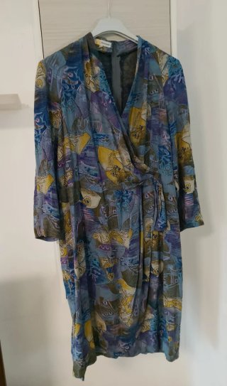 Vestido midi vintage El Corte Inglés. Talla 50