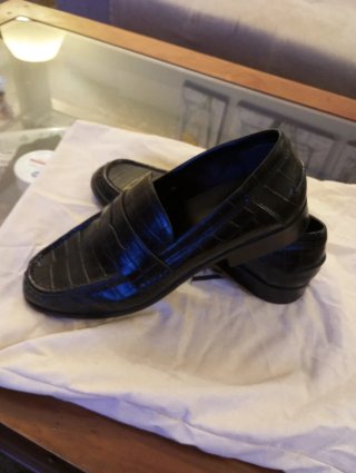 Mocasines Negros con Textura
