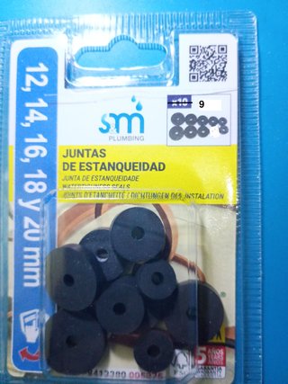 9 soletas para grifo.