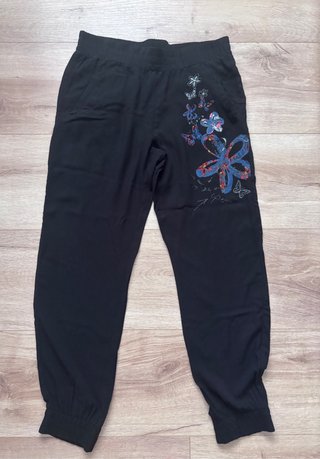 Pantalón Desigual Talla L Estampado Flores