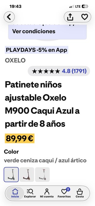 Patinete MID9 M900 Decathlon
