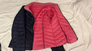Parka Reversible Nautica Azul y Rosa