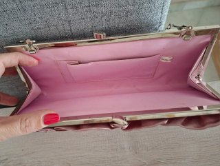Clutch fiesta rosa satinado