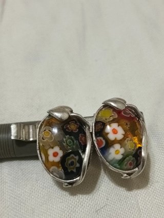 Pendientes Plata Murano Flores
