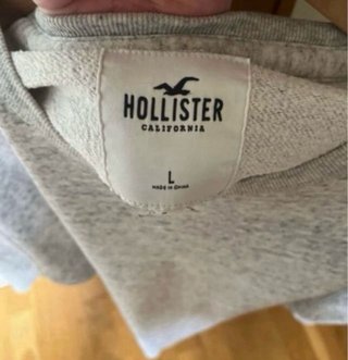 Sudadera Hollister Gris Talla L