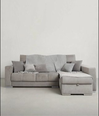 Sofá en L Gris 270x165 con Chaise Reversible