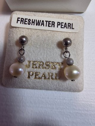 Pendientes Perlas Jersey Pearl Plata