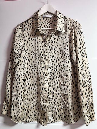 Blusa Animal Print Zara Talla S