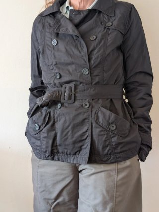 Parka de entretiempo negra