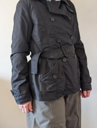Parka de entretiempo negra
