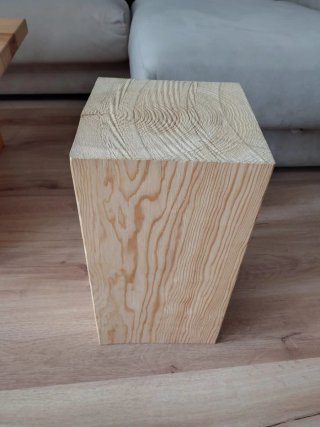Mesa centro madera natural y 5 bancos