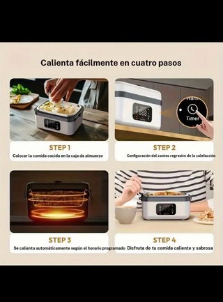 Fiambrera eléctrica portátil 1000ml