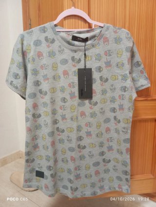 Camiseta Pull&Bear Estampada Talla M