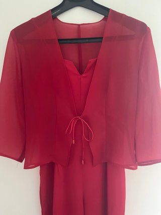 Conjunto de Mono y Blazer Rojo