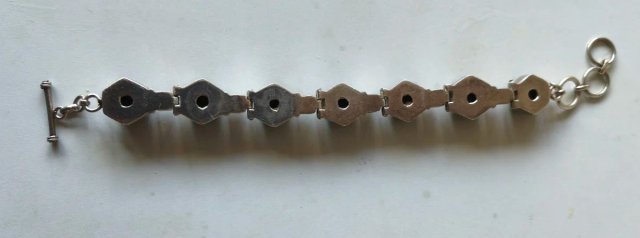Pulsera de Plata de Ley con Ónix y Amatistas