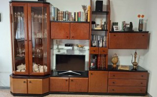 Mueble de Salón Modular de Madera Maciza