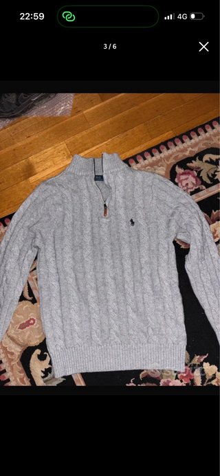 Maglione Ralph Lauren Quarter Zip Grigio