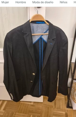 Americana Azul Marino de Hombre