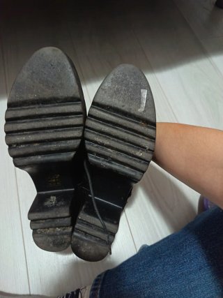 Zapatos negros de plataforma talla 40