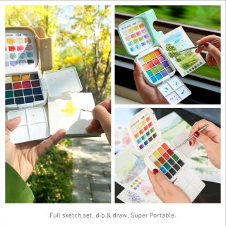 Kit de Acuarelas Portátil Languo 16 Colores