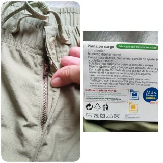 Pantalón Cargo Ripstop Verde nuevo Talla L