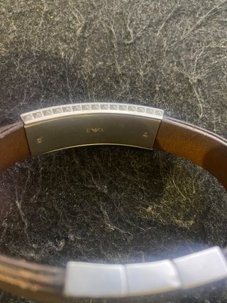 Pulsera Emporio Armani Hombre Cuero y Acero