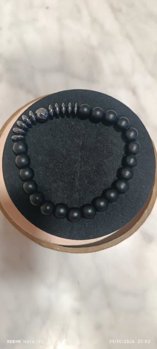 Pulsera de Piedra Natural de Obsidiana