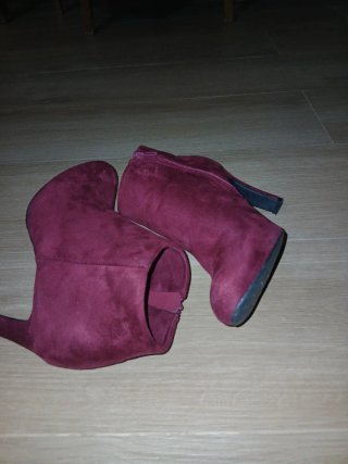 Botines de tacón Marypaz granates