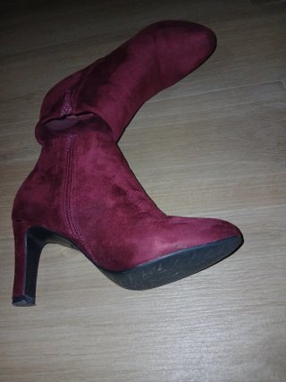 Botines de tacón Marypaz granates