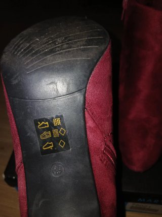 Botines de tacón Marypaz granates