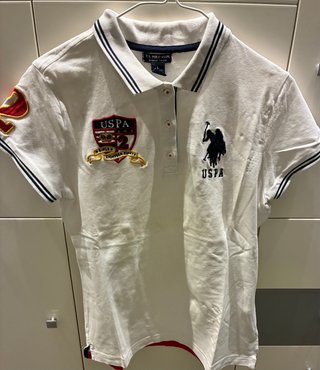 Polo U.S. Polo Assn. Blanco Talla L