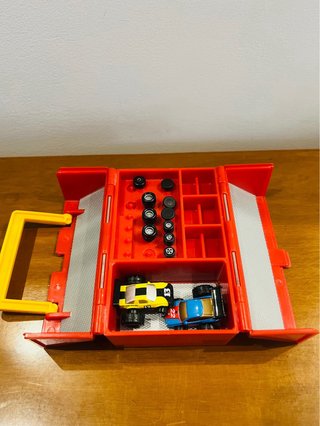 Taller Micro Machines Rojo Caja Roja y 2 Coches