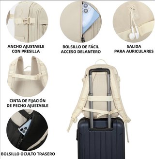 Mochila RAYKONG Beige