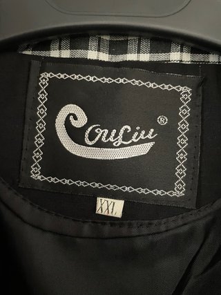 Chubasquero negro talla XXXL Couture