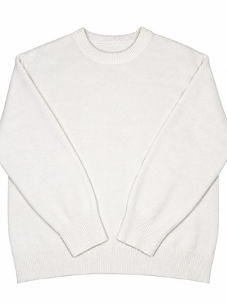 Jersey de punto básico blanco