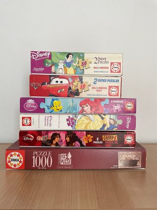 Lote 6 Puzles Disney y Anne Geddes
