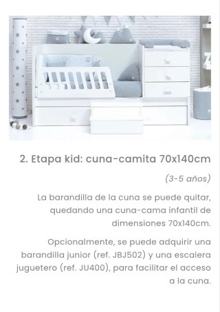 Dormitorio Combi Evolutivo Bebé e Infantil