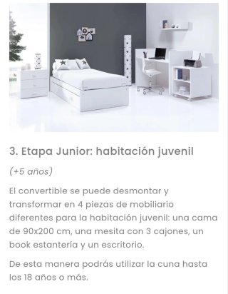Dormitorio Combi Evolutivo Bebé e Infantil