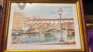 Quadretto d'autore Firenze Ponte Vecchio