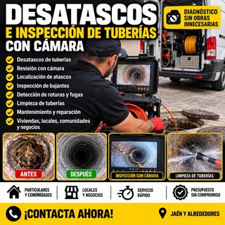 DESATASCOS Y REVISIÓN DE TUBERÍAS CON CÁMARA