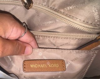 Bolso Tote Michael Kors Blanco y Marrón