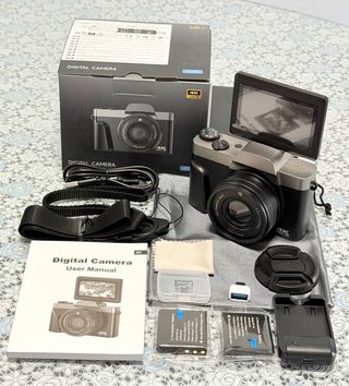 Camara Digital 4K 64MP WiFi Pantalla Abatible 180°