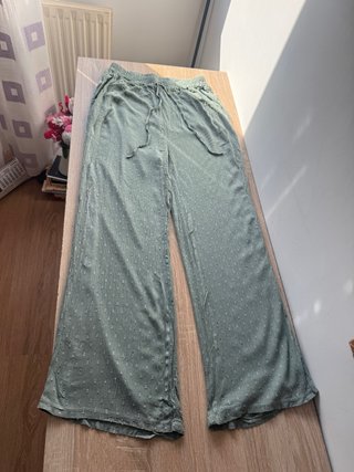 Pantalones de lino verdes