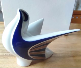 Figura Paloma Sargadelos Porcelana Azul y Blanca